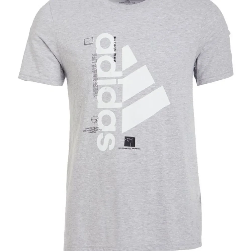 Adidas mid gray heather Amp crewneck tee